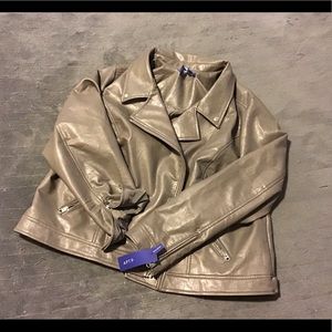 Dark grey leather jacket